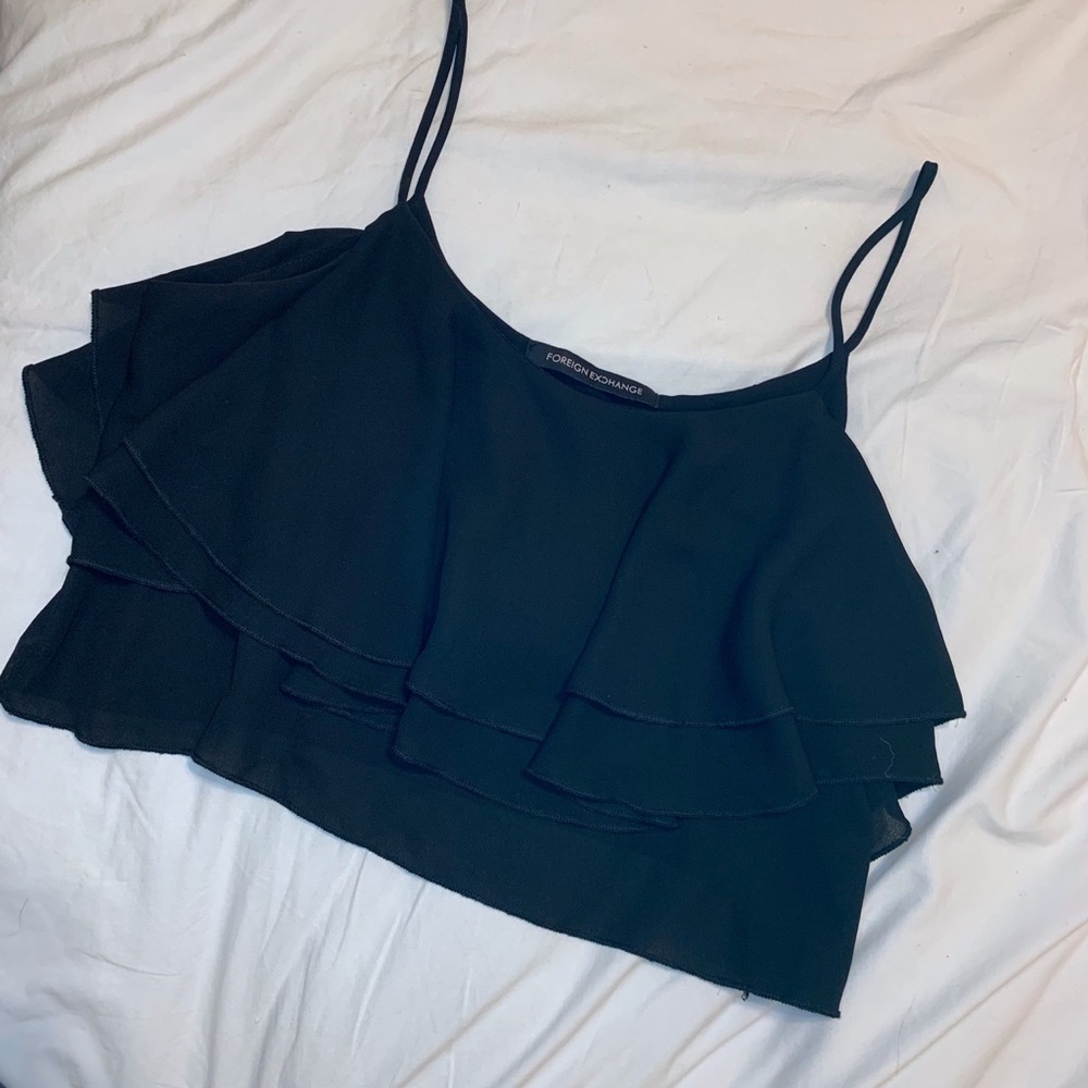 Ruffle Layered Crop Tank